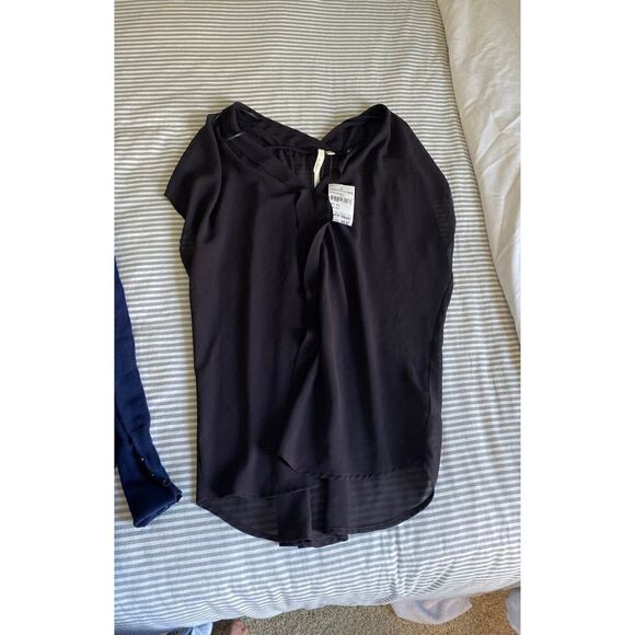 NWT Bellatrix Black Chiffon Blouse Top XS Blazer Work Suiting - Picture 1 of 2